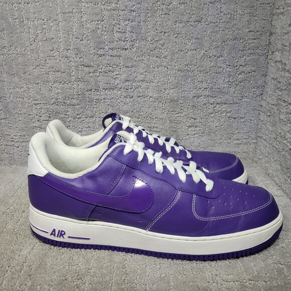 Nike Air Force 1 Low 488298-002 Mens Size US 13 Court Purple Leather Sneakers - Picture 1 of 9